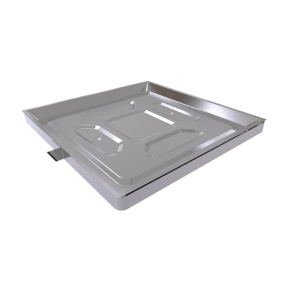Tapa cámara de chapa electrozincada c/filete inox